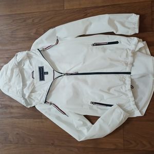 Tommy Hilfiger White windbreaker/ size Medium
